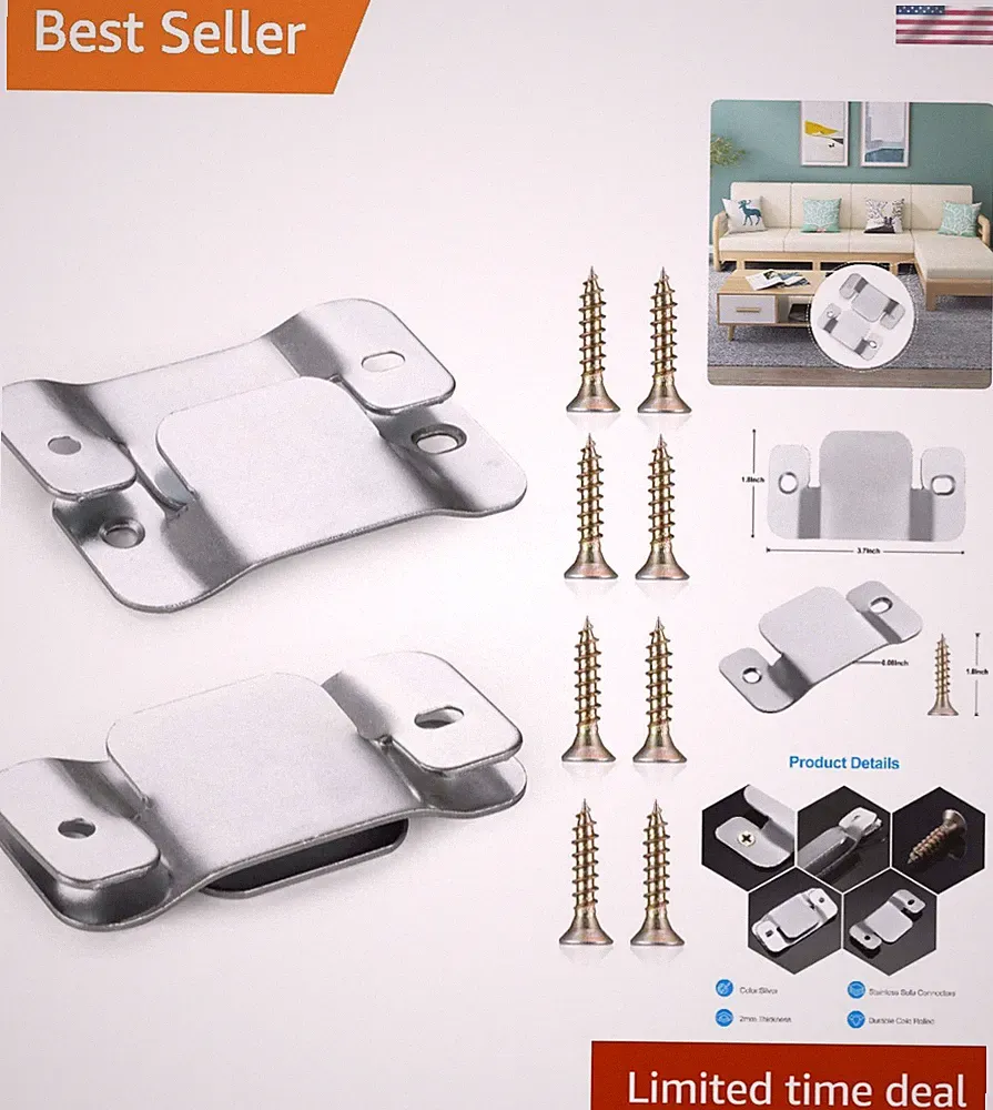 4PCS Interlocking Sofa Connector Bracket Set - Perfect for Loveseats and More