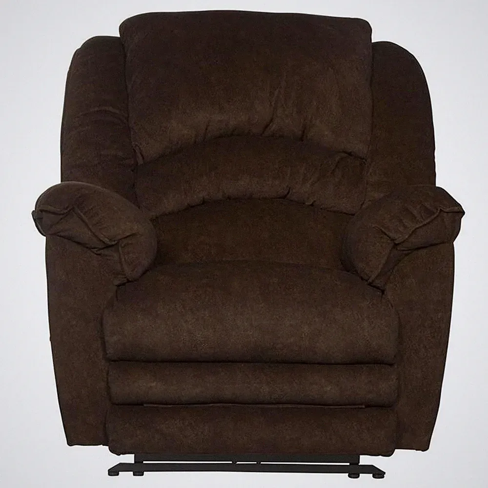 Dolan Power Lay Flat Recliner in Chocolate Brown Polyester Fabric