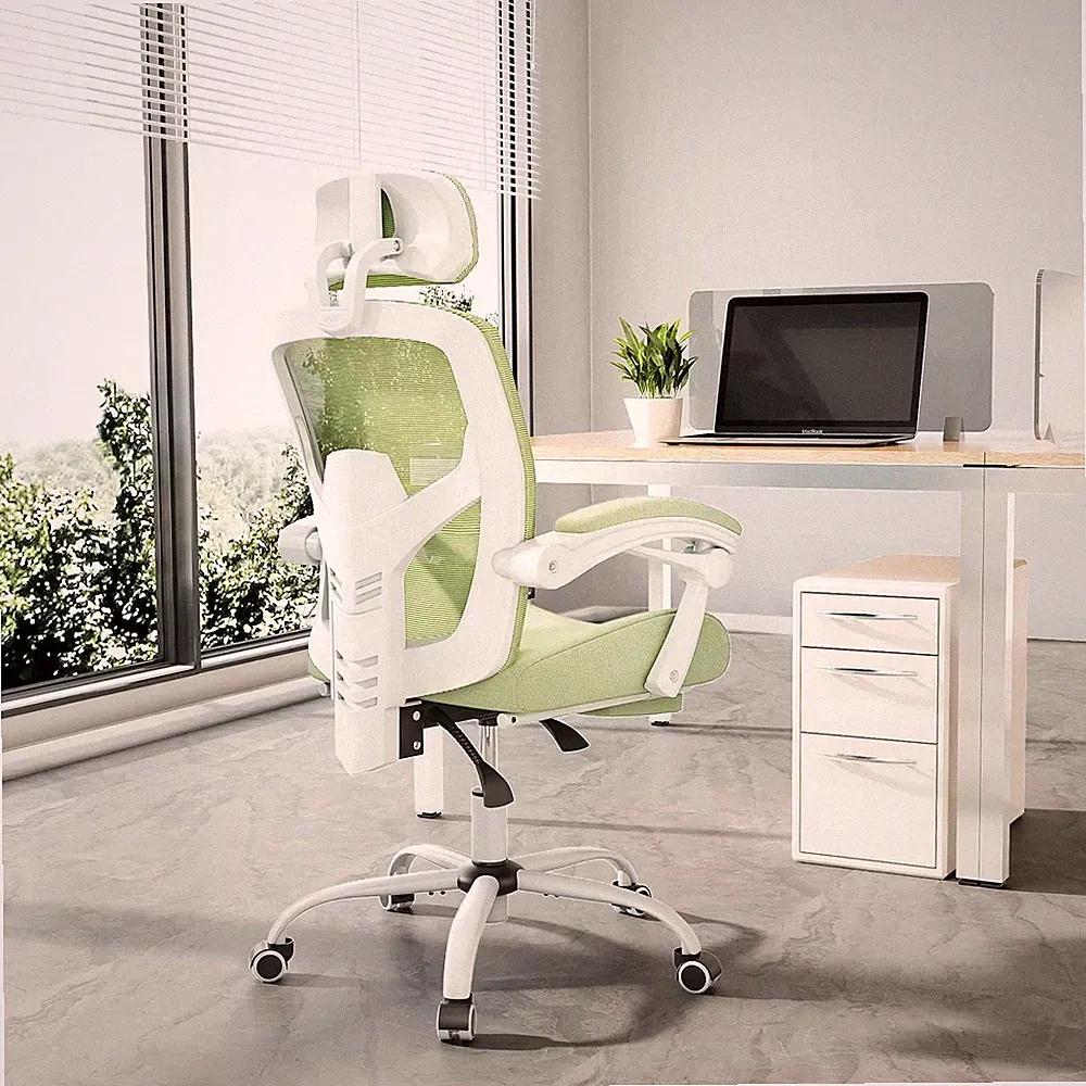 Ergonomic Mesh Gaming Chair Recliner Swivel Rocking Lumbar Support Green