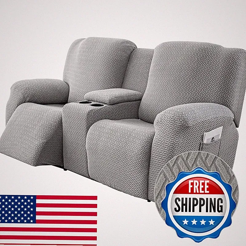 Genina Recliner Loveseat Covers Console Stretch Reclining Sofa Covers 2 Seater