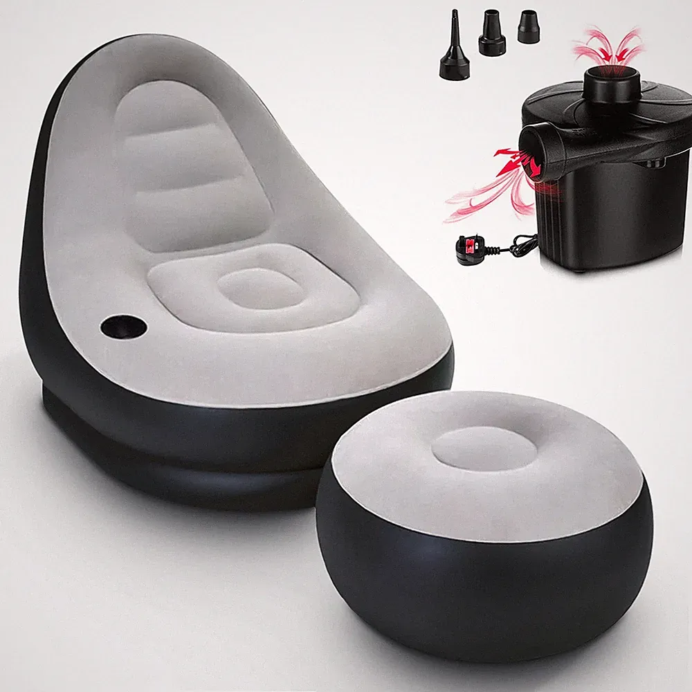 Jilong Deluxe Inflatable Lounger Ottoman Couch Foot Stool Seat Air Gaming Chair