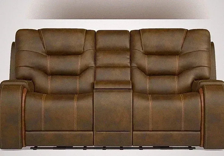 Laredo Springs Luxurious Contemporary Microfiber Dual Power Loveseat Recliner