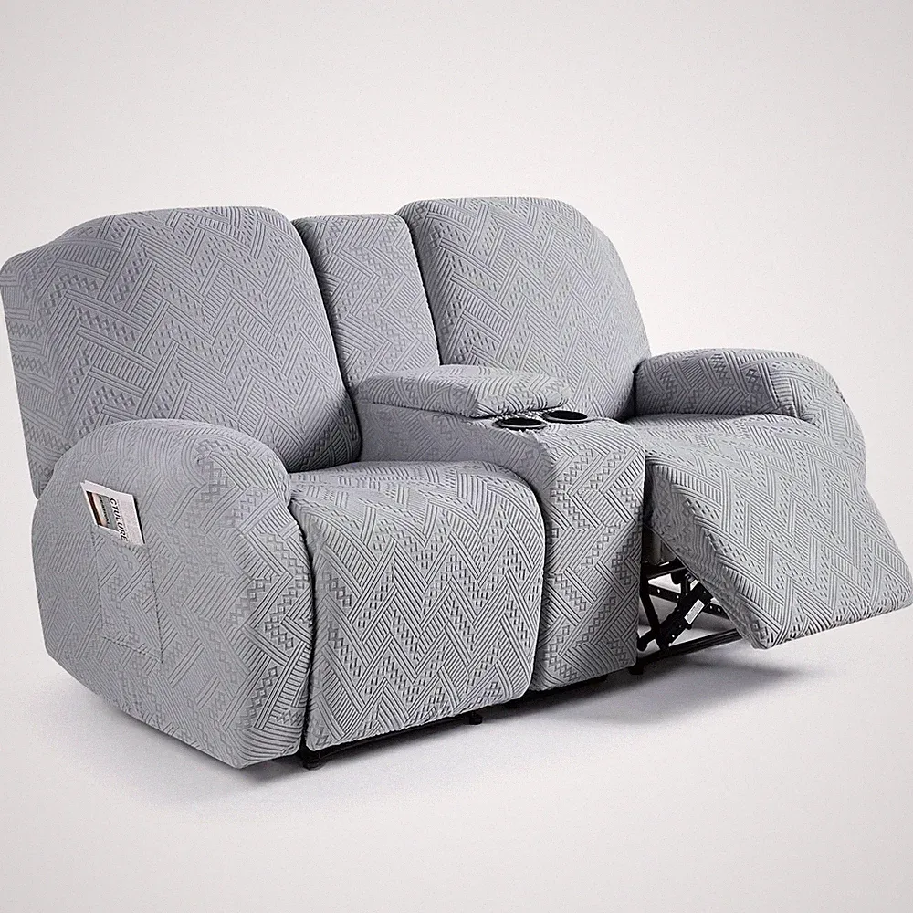 Loveseat Recliner Covers with Console, 4-Pieces Recliner Sofa Covers Stretch...